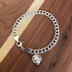 925 sterling silver charm bracelet Heart Charm